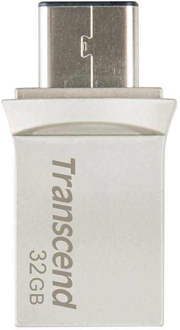 TRANSCEND 128GB USB3.0 Pen Drive OTG Type A&C Sidabrinis