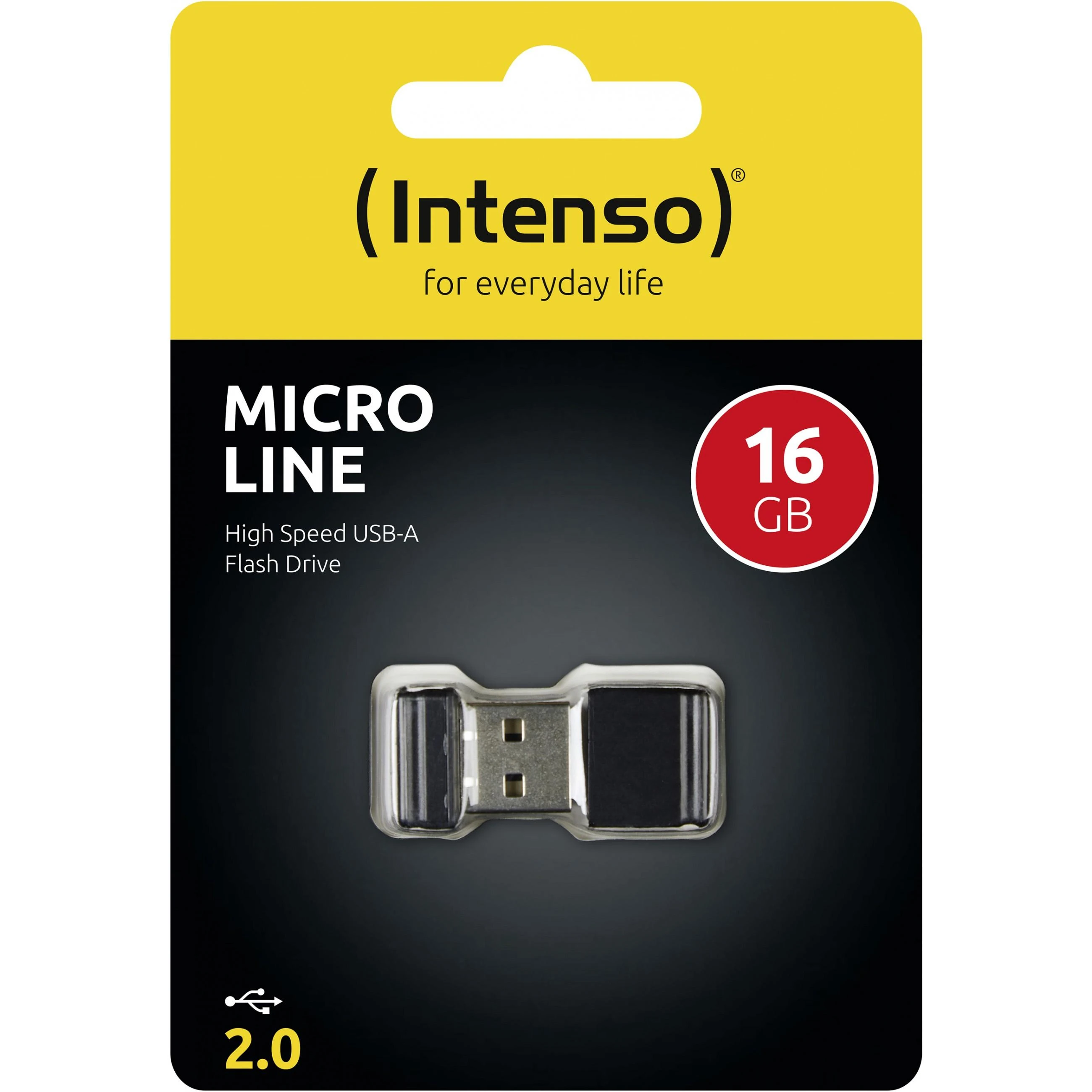 STICK 16GB USB 2.0 Intenso 3500470 Micro Line Juodas