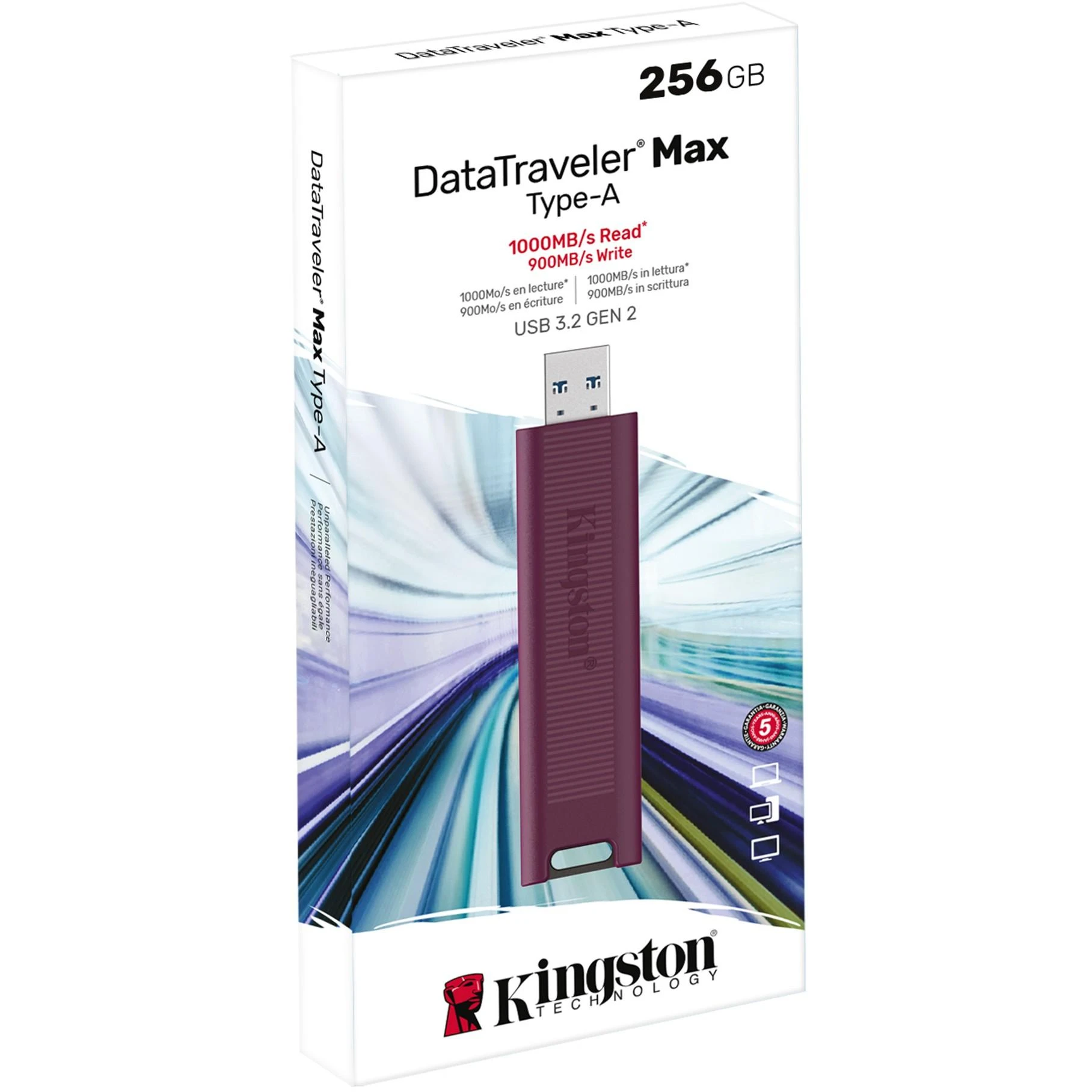 Kingstonas | USB 3.2 atmintinė | DataTraveler MAX | 256 GB | USB 3.2