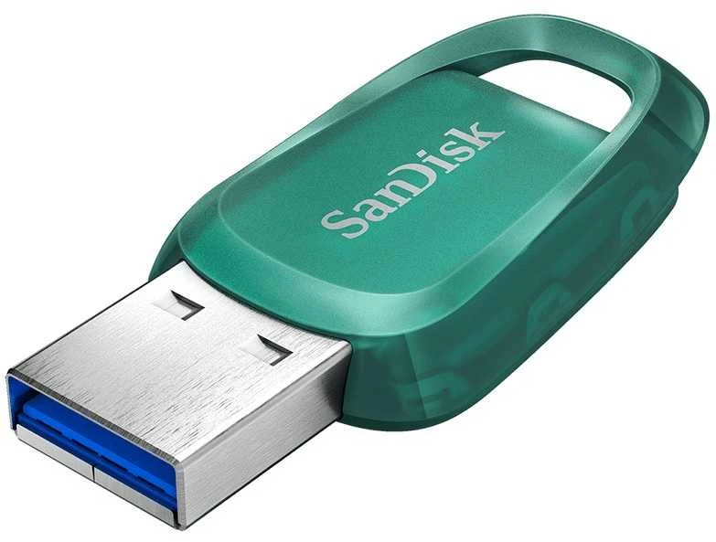 USB laikmena SanDisk Ultra ECO 256GB USB 3.2, Žalios spalvos