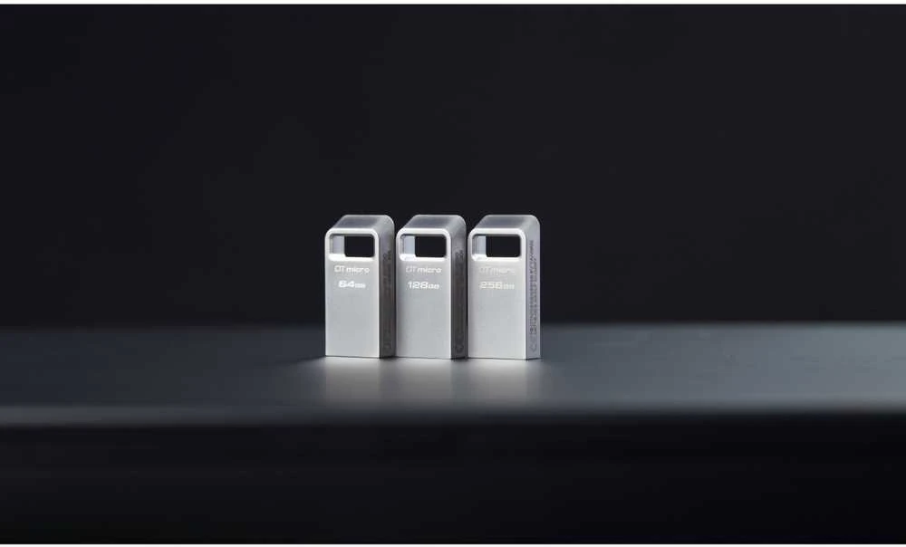 „Kingston“ | USB 3.2 atmintinė | „DataTraveler micro“ | 256 GB | USB A tipo | Sidabrinis