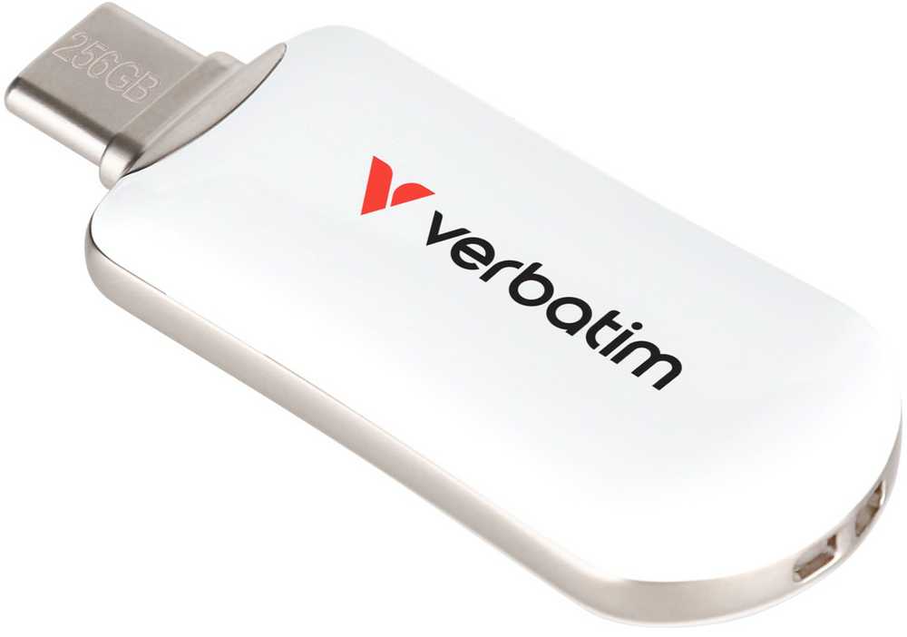 Atmintukas „Verbatim Plectra 256GB USB-C“, baltas, 30230