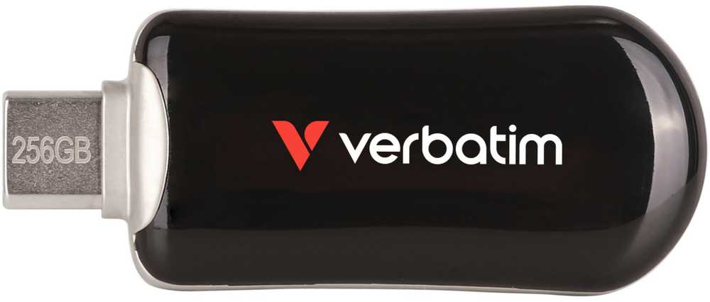 Pendrive Verbatim Plectra 256GB USB-C juodos spalvos 30226