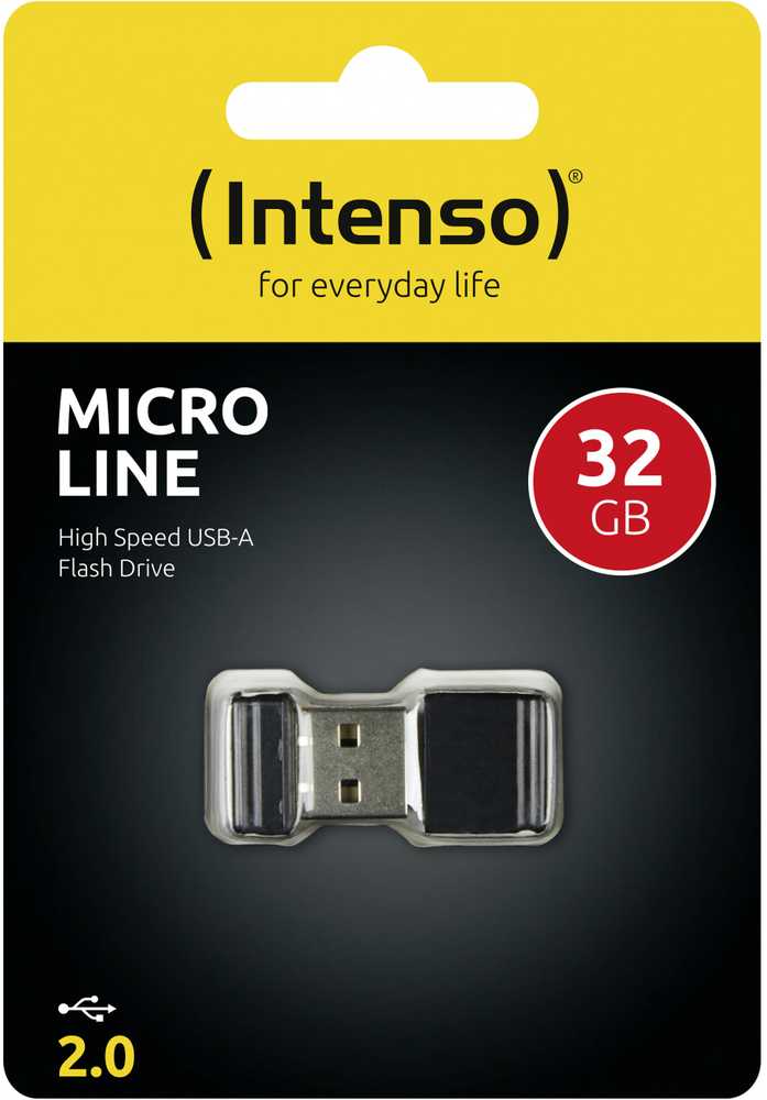 STICK 32GB USB 2.0 Intenso Micro Line Juodas