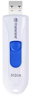 Transcend „JetFlash 790“ USB atmintinė, 512 GB, USB A tipo, 3.2 kartos 1 (3.1 kartos 1), juoda, balta