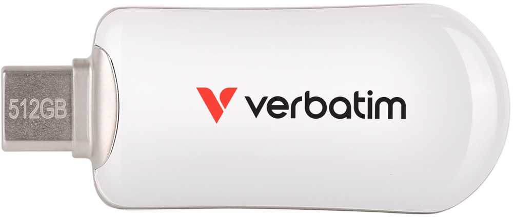 Atmintukas „Verbatim Plectra 512GB USB-C“, baltas, 30231