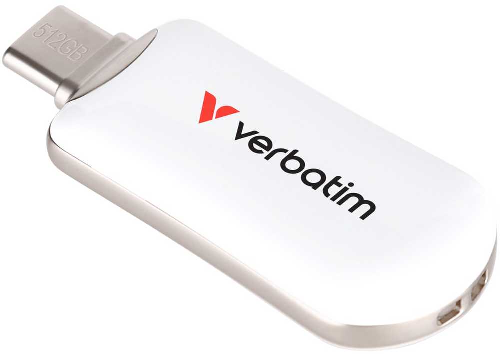 Atmintukas „Verbatim Plectra 512GB USB-C“, baltas, 30231