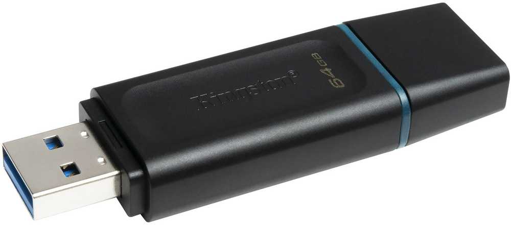 Kingston 64GB DT EXODIA USB3.2 GEN 1/(Juodas + TEAL) 2 PIECES