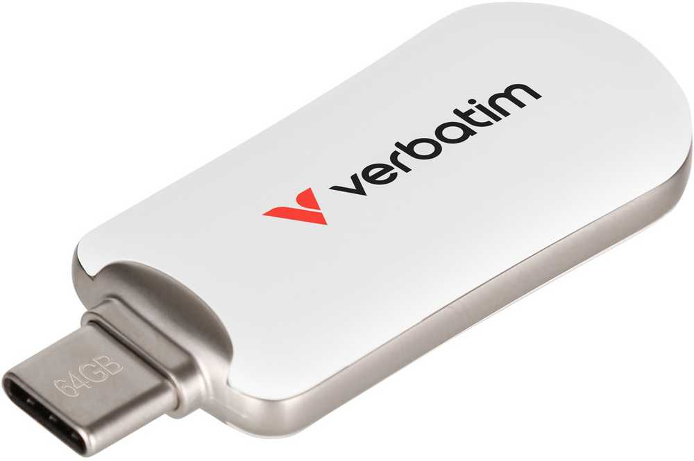 Atmintukas Verbatim Plectra 64GB USB-C, baltas, 30228