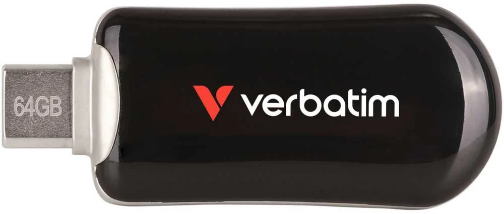 Pendrive Verbatim Plectra 64GB USB-C juodos spalvos 30224