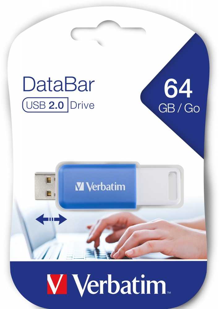 Verbatim DataBar USB 2.0 64GB Mėlyna