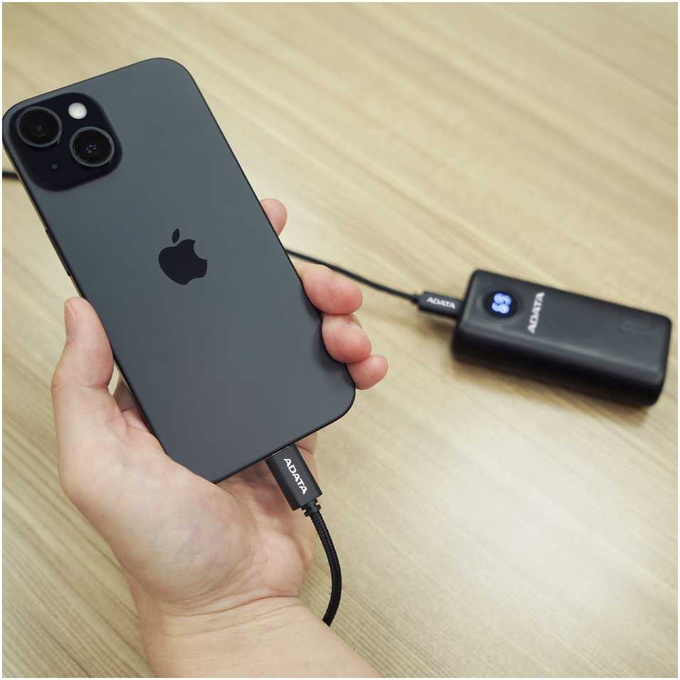 ADATA Kabelis usb-c do usb-c 2.0/100w 200cm juoda
