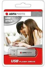 AgfaPhoto USB 2.0 4GB sidabrinis USB atminties raktas