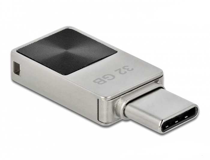 „DeLOCK Mini Pendrive USB-C 5 Gbps 32 GB“ – metalinis korpusas