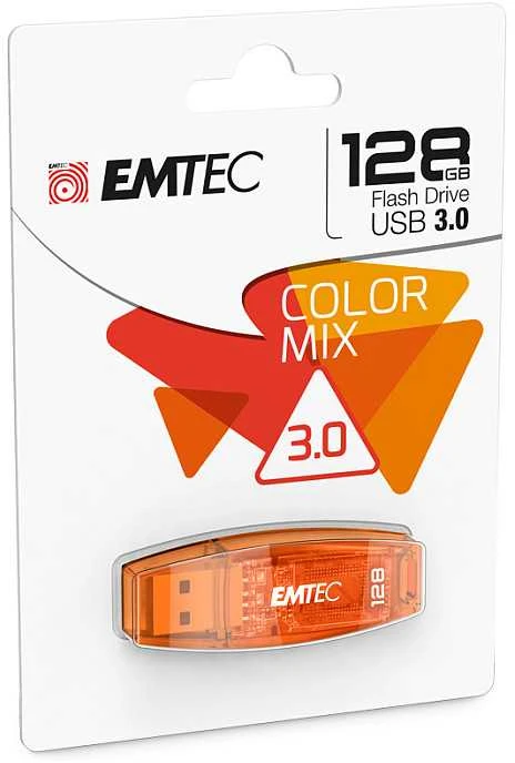 Oranžinis Emtec USB2.0 C410 128GB Oranžinis
