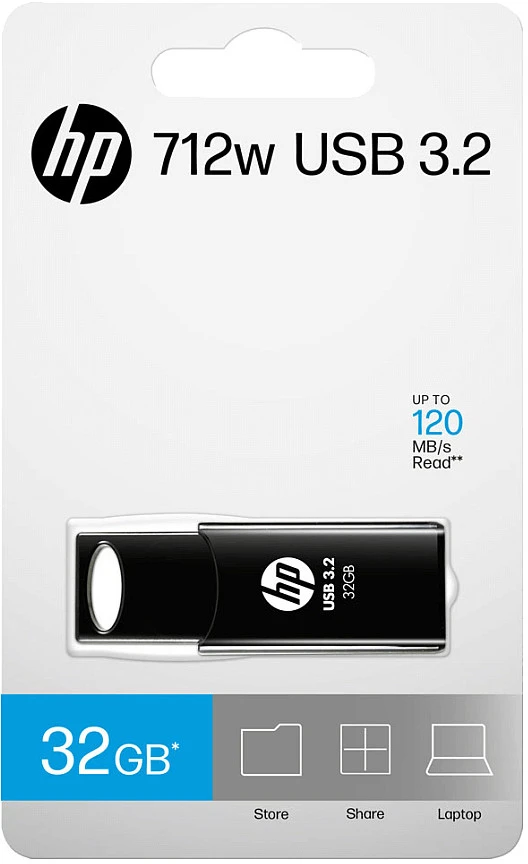 HP 32GB 712W Juodas USB 3.2 - USB STICK