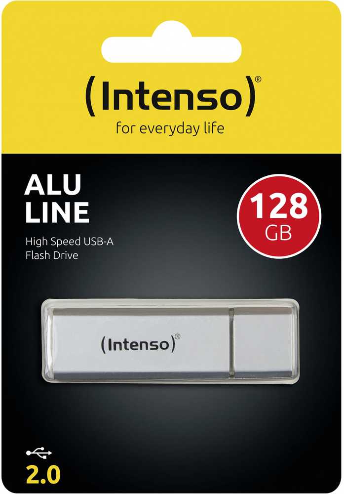 Intenso Alu Line 128 GB, USB-Stick - sidabrinis