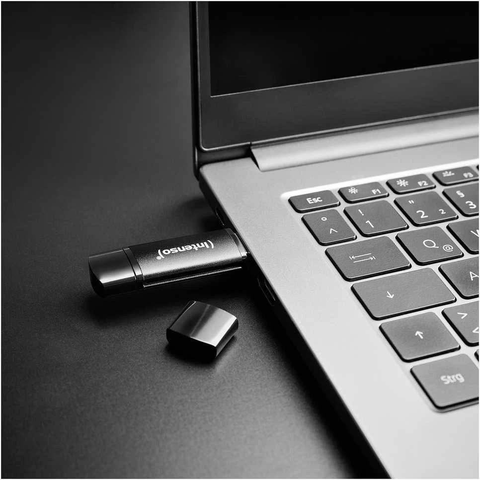 Intenso Flex Line 64 GB, USB-Stick - juodas, USB-C und USB-A