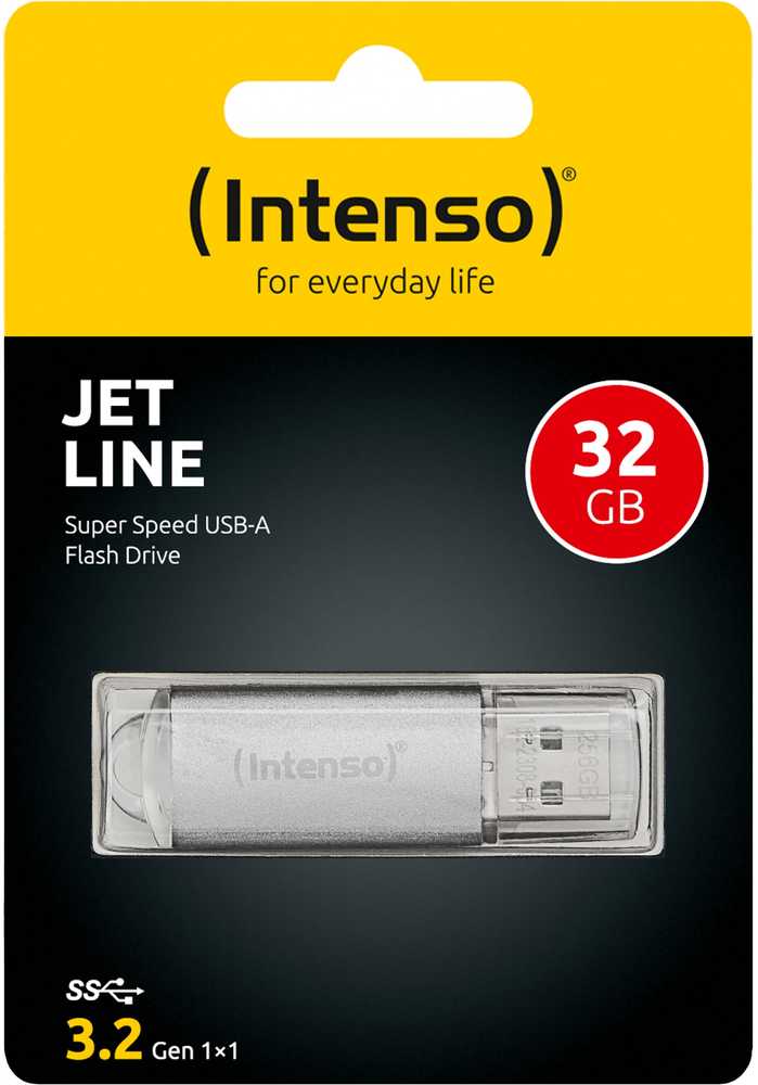 Pendrive Intenso Jet Line 32GB Sidabrinė