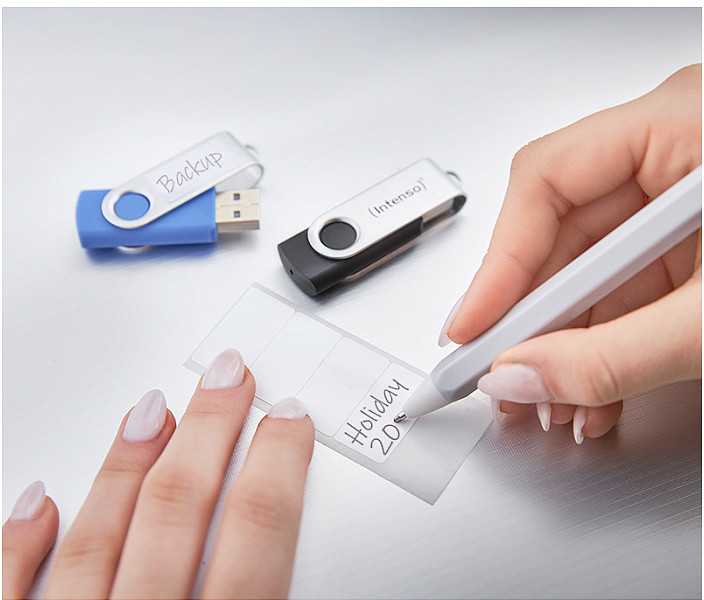 Mėlyna Intenso Office Line Multipack 16 GB, USB-Stick - 5 USB-A 3.2 USB-Sticks in yellow, žalias, juodas, mėlynas + oranžinis