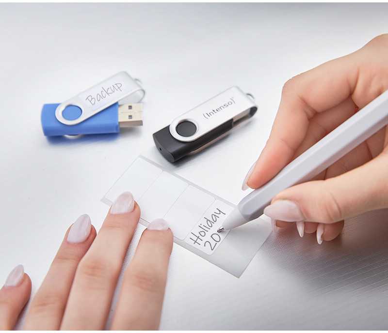 Mėlyna Intenso Office Line Multipack 32 GB, USB-Stick - 5 USB-A 3.2 USB-Sticks in yellow, žalias, juodas, mėlynas + oranžinis
