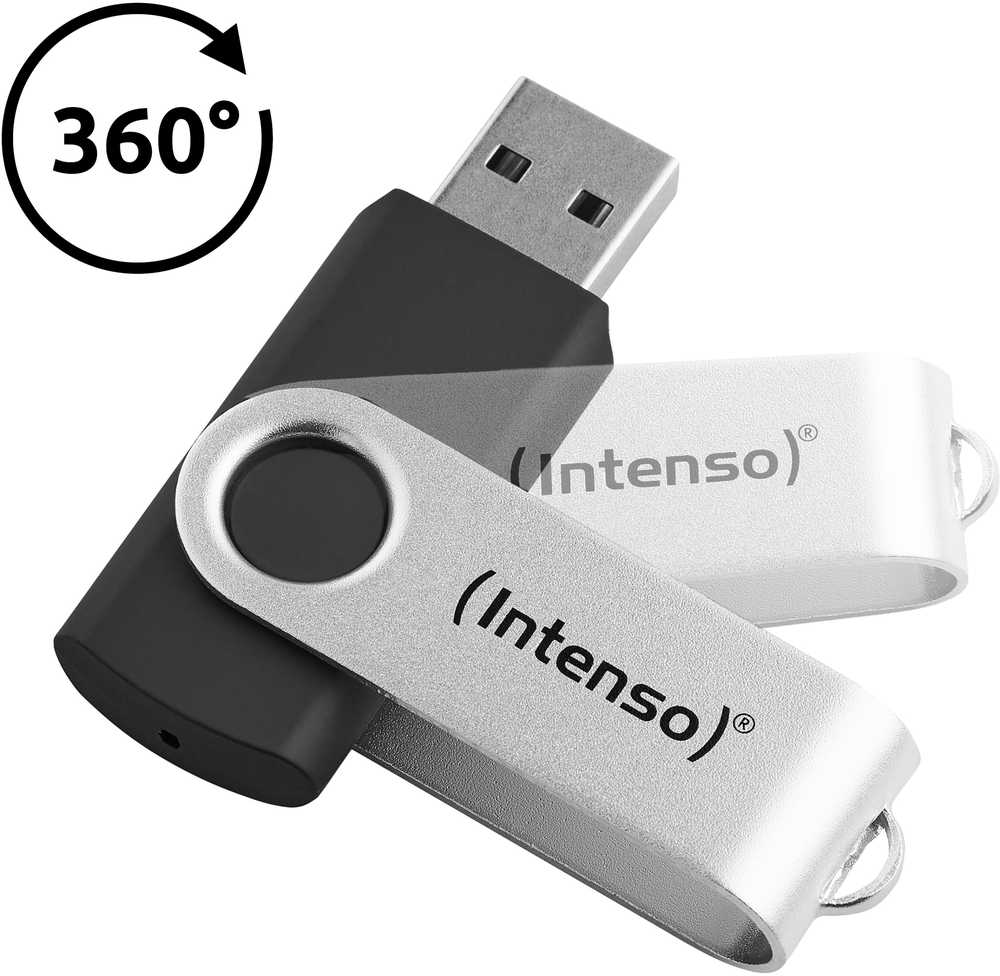Pendrive Intenso Office Line 128GB Sidabrinė-juoda (3543491)