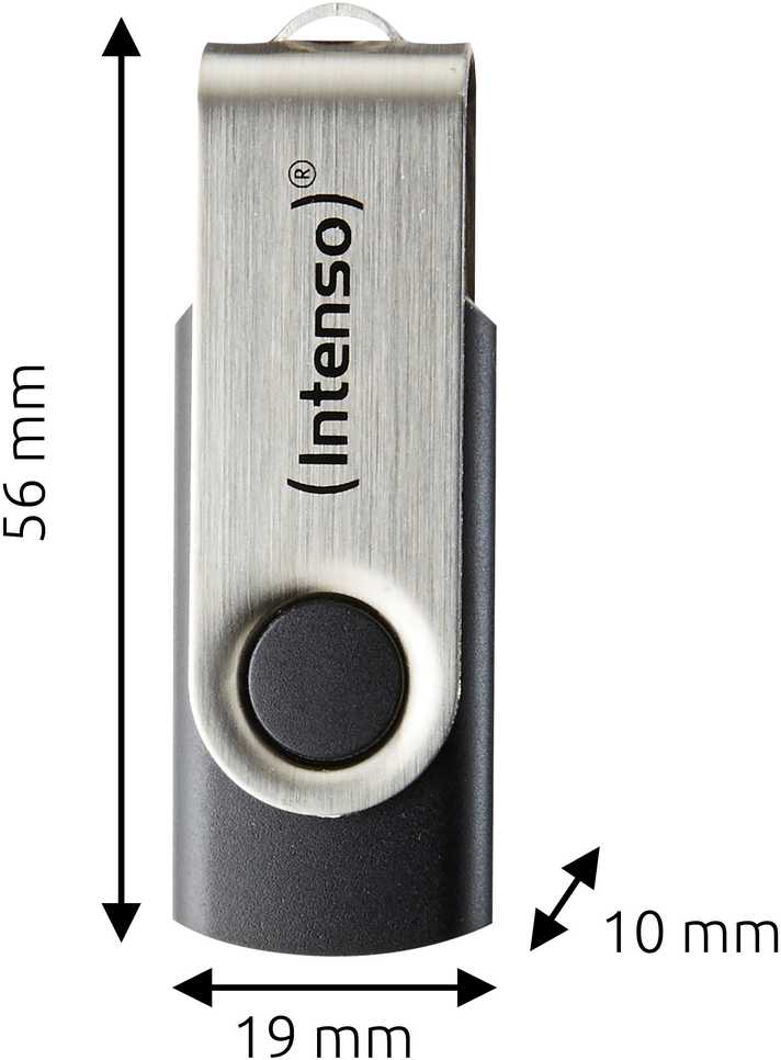 Intenso Office Line 32 GB, USB-Stick - sidabrinis/juodas, USB-A 3.2