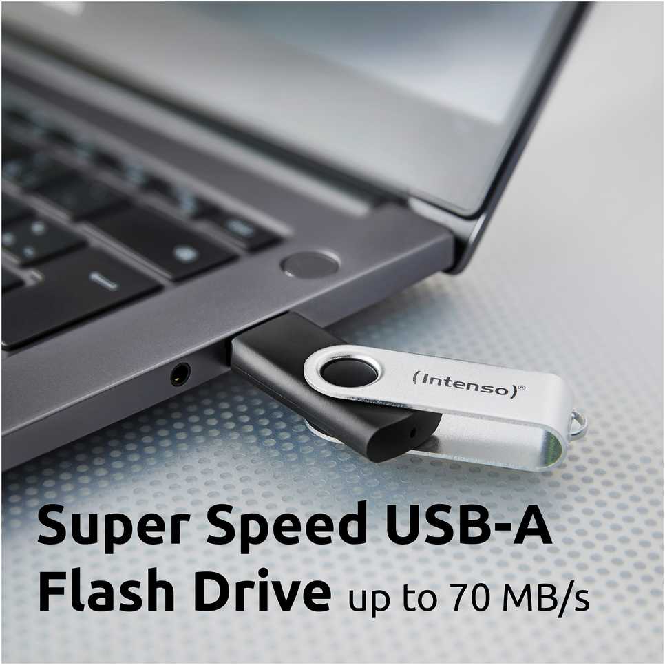 Intenso Office Line 32 GB, USB-Stick - sidabrinis/juodas, USB-A 3.2