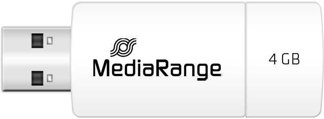 STICK MediaRange USB STICK 4GB USB 2.0 Slider red