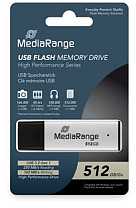 MediaRange High Performance 512 GB, USB-Stick - sidabrinis/juodas, USB-A 3.2 Gen 1