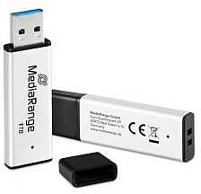 MediaRange MR1905-1 pamięć USB 1 TB USB Typu-A 3.2 Gen 1 (3.1 Gen 1) Juodas, Sidabrinė