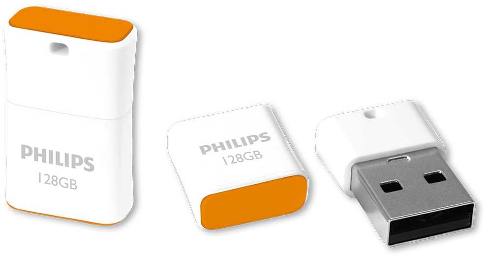 Pendrive Philips Pico Edition 128GB Sunrise Oranžinis (FM12FD85B/00)