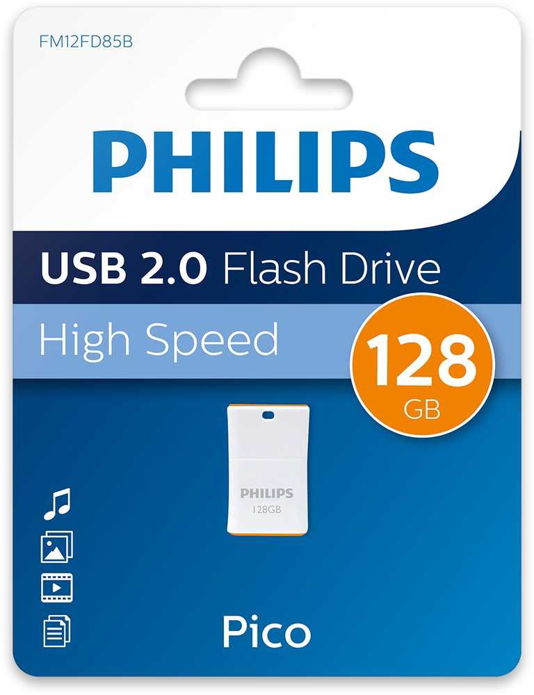 Pendrive Philips Pico Edition 128GB Sunrise Oranžinis (FM12FD85B/00)