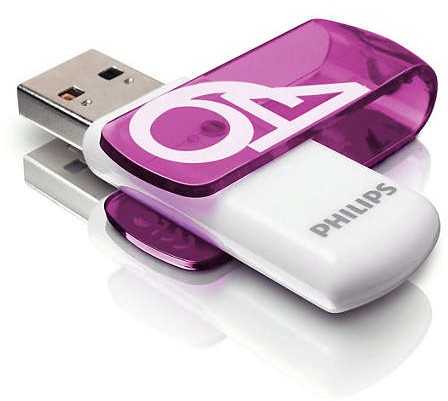 ATMINTINĖ Philips USB 2.0 64GB Vivid Edition Magic Violetinė