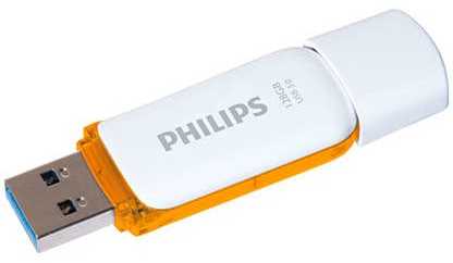 Philips FM12FD75B/00, 128 GB, USB A tipo, 3.2 Gen 1 (3.1 Gen 1), Dangtelis, 8 g, Oranžinė, Balta