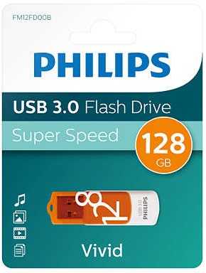 Oranžinė atmintinė Philips USB 3.0 128GB Vivid Edition Sunrise Oranžinė