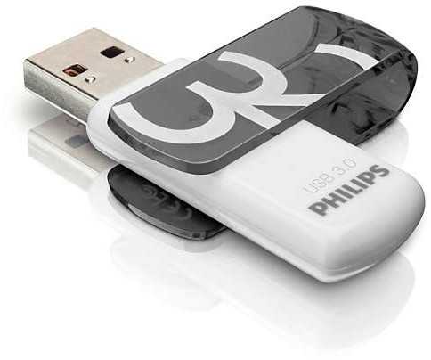 ATMINTINĖ „Philips“ USB 3.0 32 GB „Vivid Edition Shadow Pilkas“