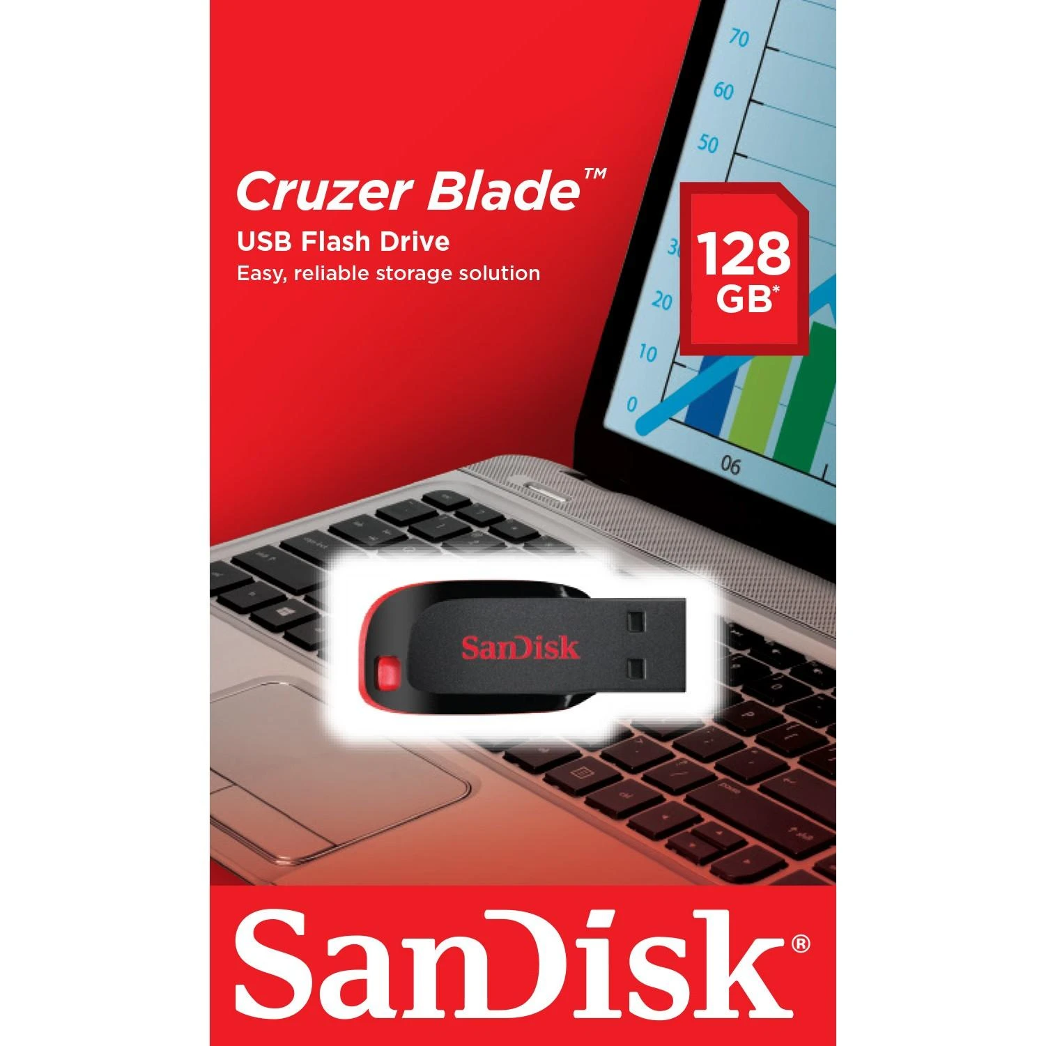 USB laikmena Sandisk Cruzer Blade 128 GB