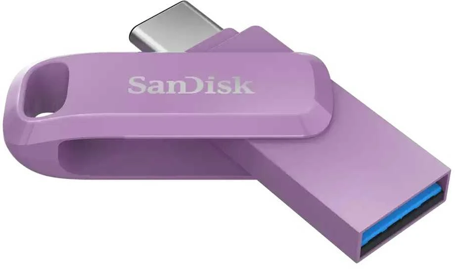 „SanDisk Ultra Dual Drive Go USB Type-C“, levandų spalvos, pasaulinis, EAN: 619659204334