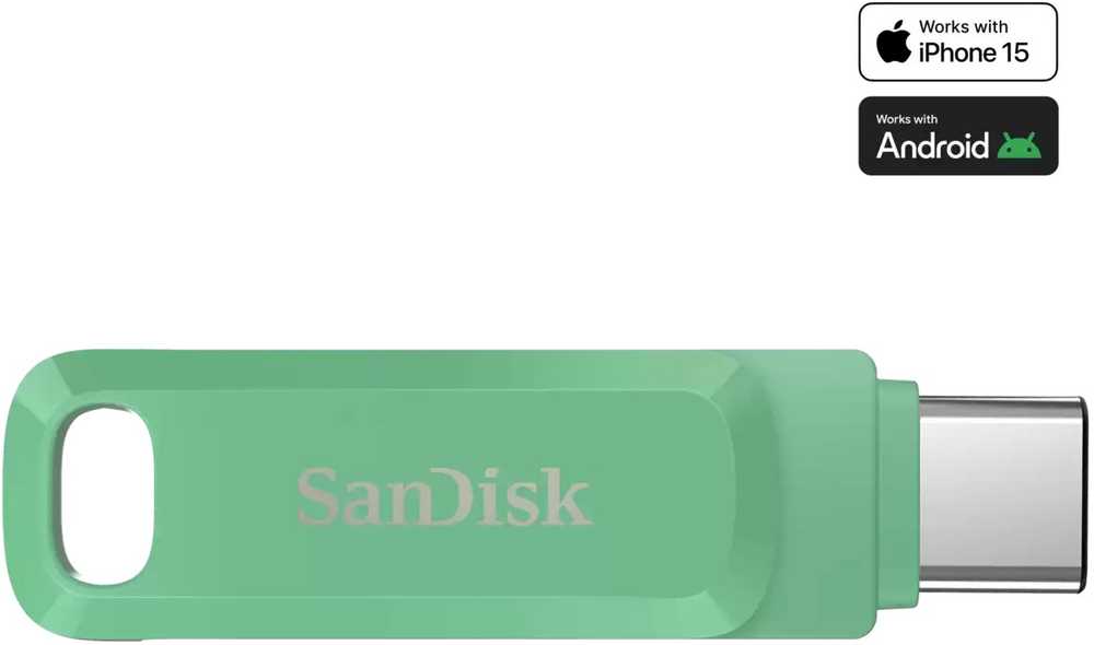 „SanDisk Ultra Dual Drive Go USB Type-C“, „Absinthe Žalias“, pasaulinis, EAN: 619659213367