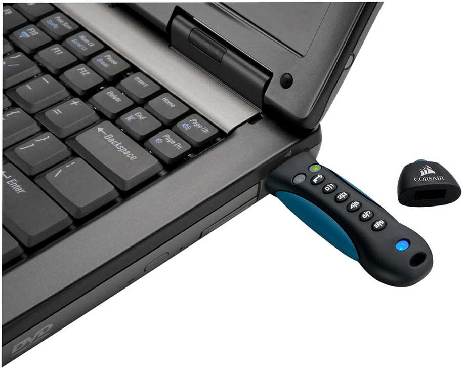CORSAIR Flash Padlock 3 128GB Secure USB 3.0 Flash Drive su klaviatūra Saugus 256 bitų aparatinės įrangos AES šifravimas