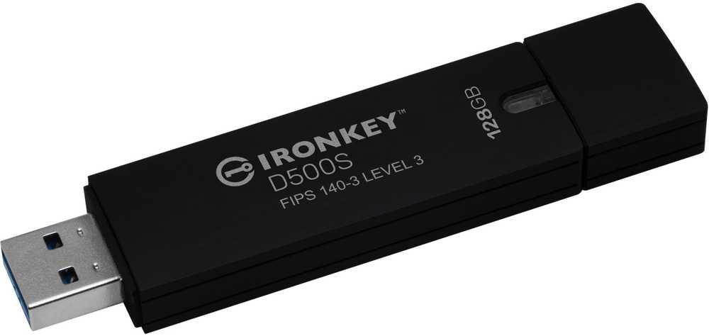Kingston IronKey D500S 128GB FIPS 140-3 3 lygis 256 bitų
