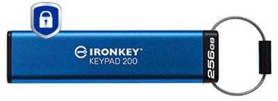 Kingston IronKey klaviatūra 200 256GB USB 3.0 AES Encrypted