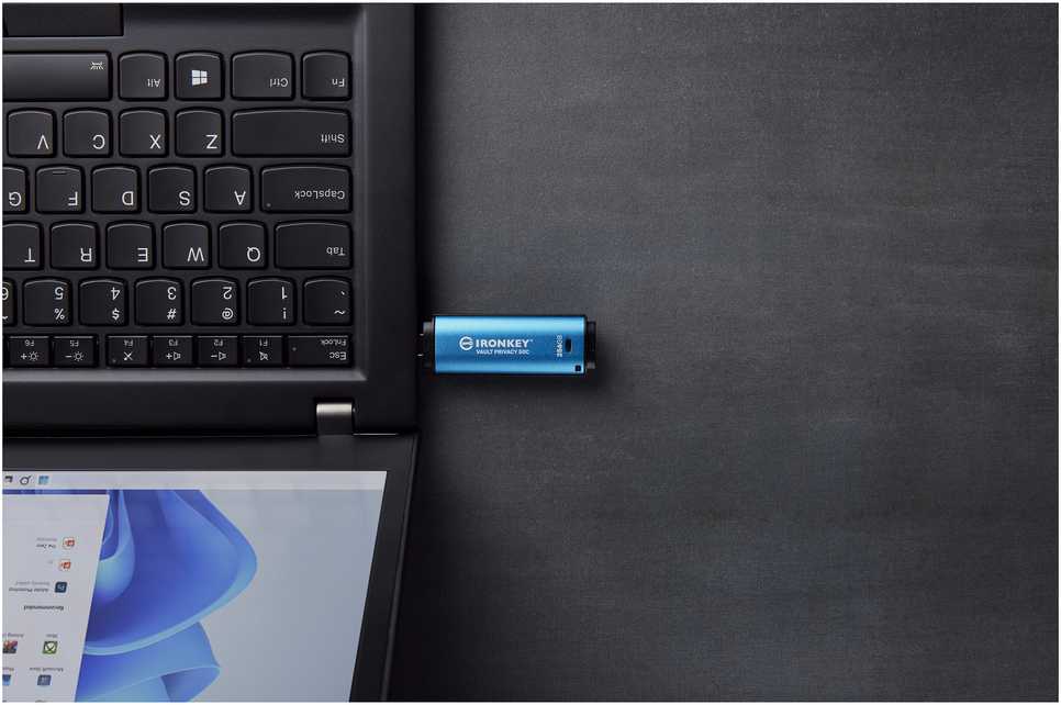 „Kingston IronKey Vault Privacy 50C“ 256 GB USB-C, 256 bitų, AES šifruotas