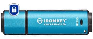Kingston IronKey Vault Privacy 50 512GB USB 3.0 256bit AES Encrypted