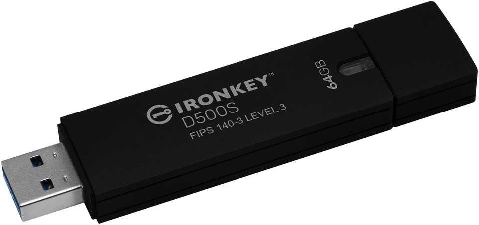 Kingston IronKey D500S 64GB FIPS 140-3 3 lygis 256 bitų