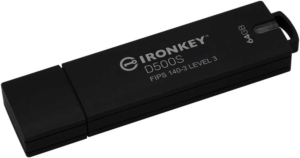 Kingston IronKey D500S 64GB FIPS 140-3 3 lygis 256 bitų