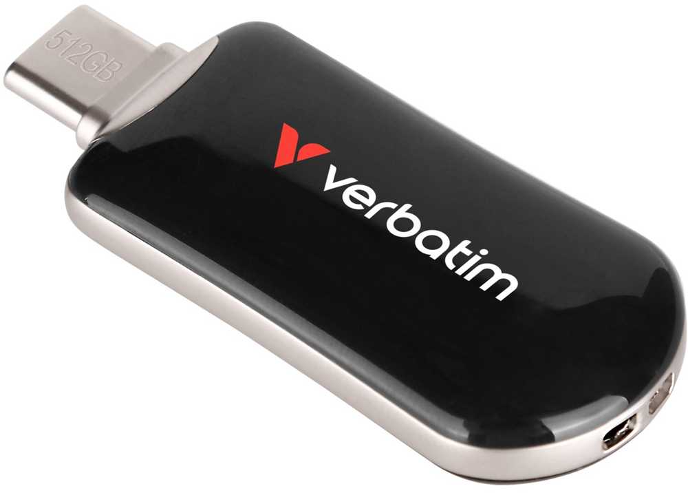 Pendrive Verbatim Plectra 512GB USB-C juoda/juodas 30227
