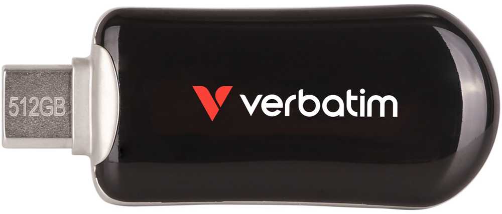 Pendrive Verbatim Plectra 512GB USB-C juoda/juodas 30227