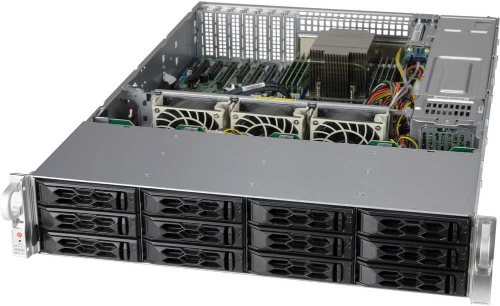 Super Micro Computer „Supermicro“ 2U 12x SAS3/SATA3/NVMe4 2x920W